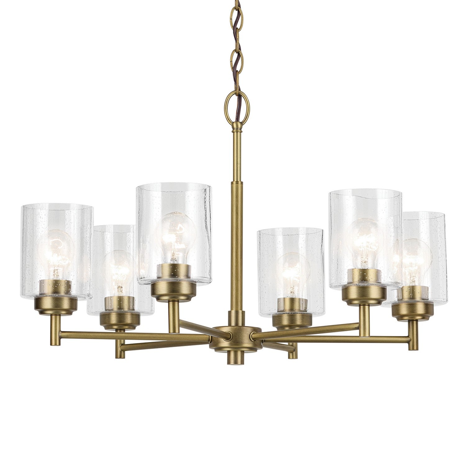 Kichler - 52616NBR - Six Light Chandelier - Winslow - Natural Brass