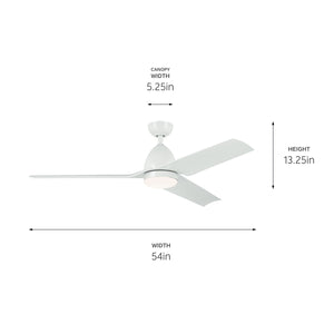 Kichler - 310254WH - 54"Ceiling Fan - Fit - White