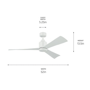 Kichler - 310452WH - 52"Ceiling Fan - True - White