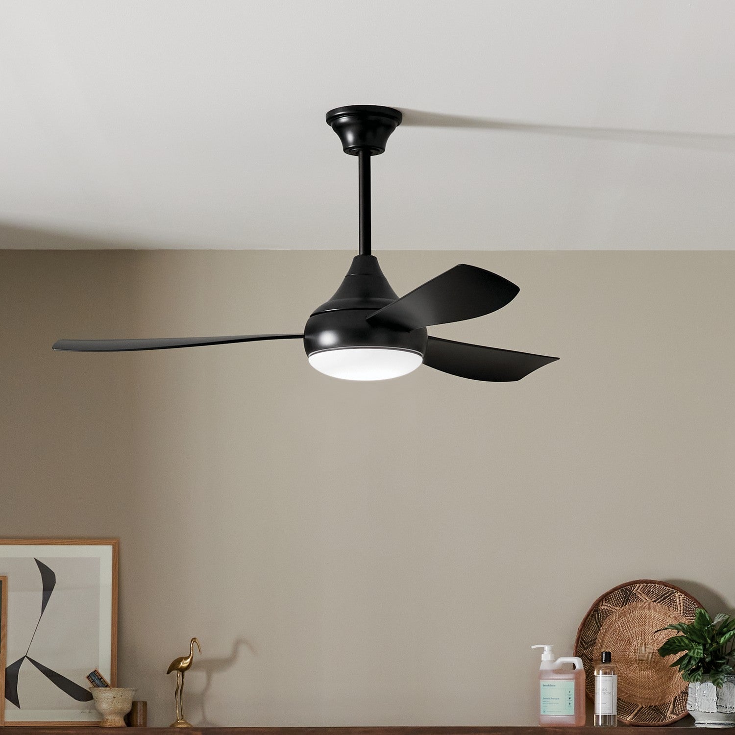 Kichler - 310354SBK - 54"Ceiling Fan - Ample - Satin Black