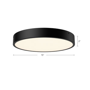 Alora - FM554015MB-5CCT - LED Flush Mount - Adelaide - Matte Black