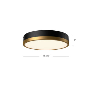 Alora - FM554211AGMB-5CCT - LED Flush Mount - Adelaide - Aged Gold/Matte Black