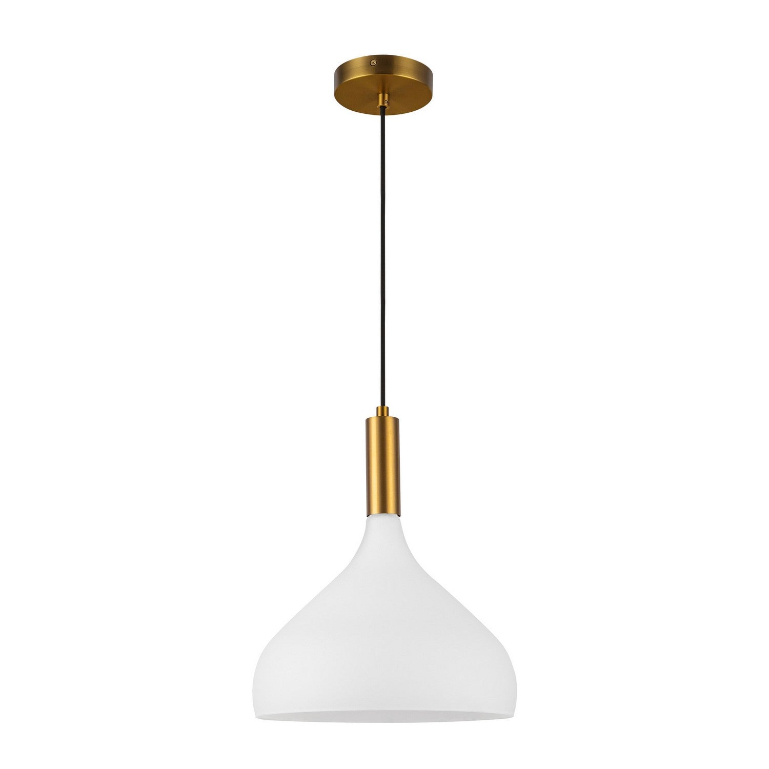 Alora - PD532312AGOP - One Light Pendant - Belleview - Aged Brass/Opal Glass