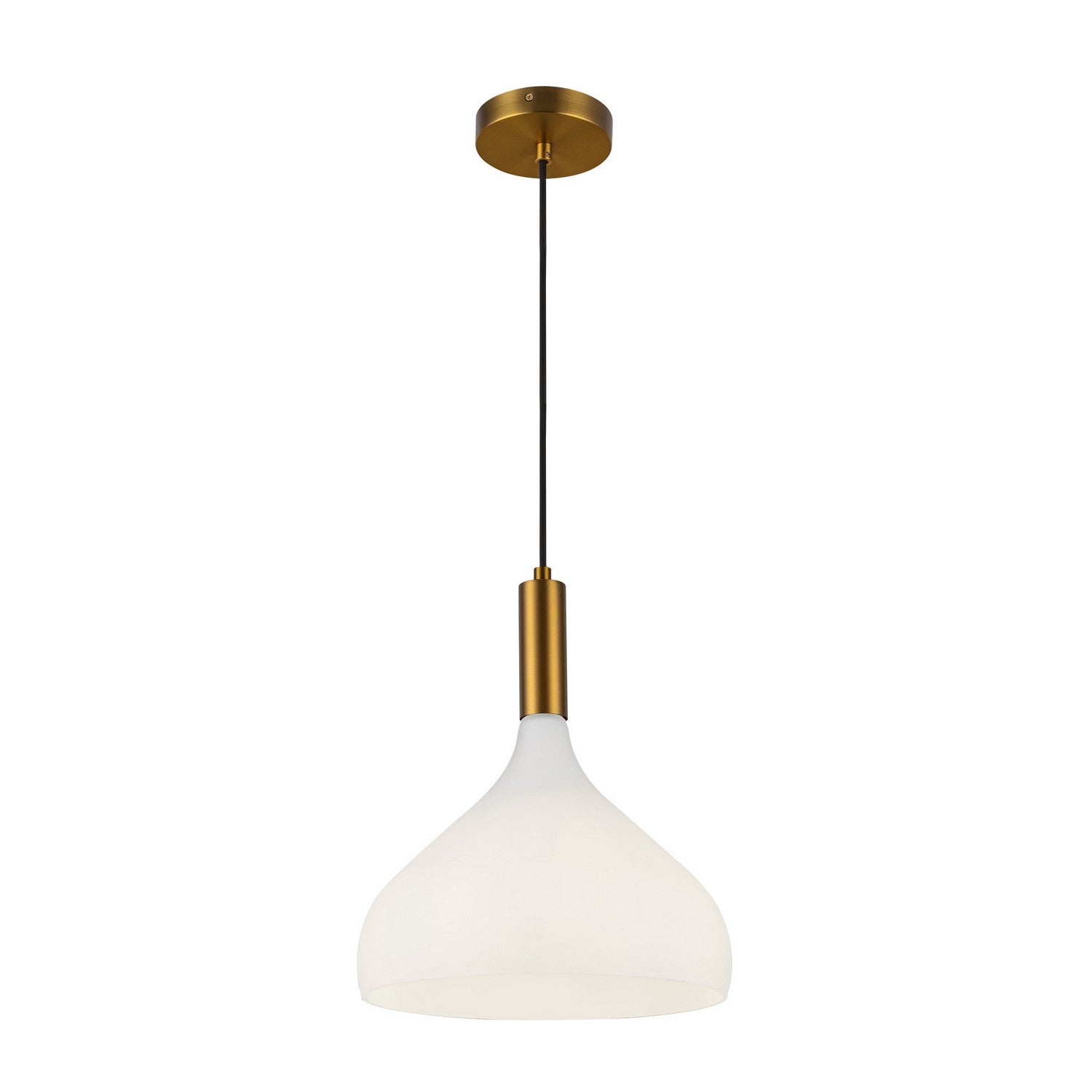 Alora - PD532312AGOP - One Light Pendant - Belleview - Aged Brass/Opal Glass