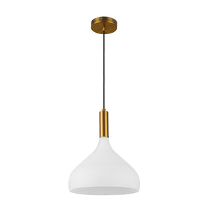 Alora - PD532312AGOP - One Light Pendant - Belleview - Aged Brass/Opal Glass