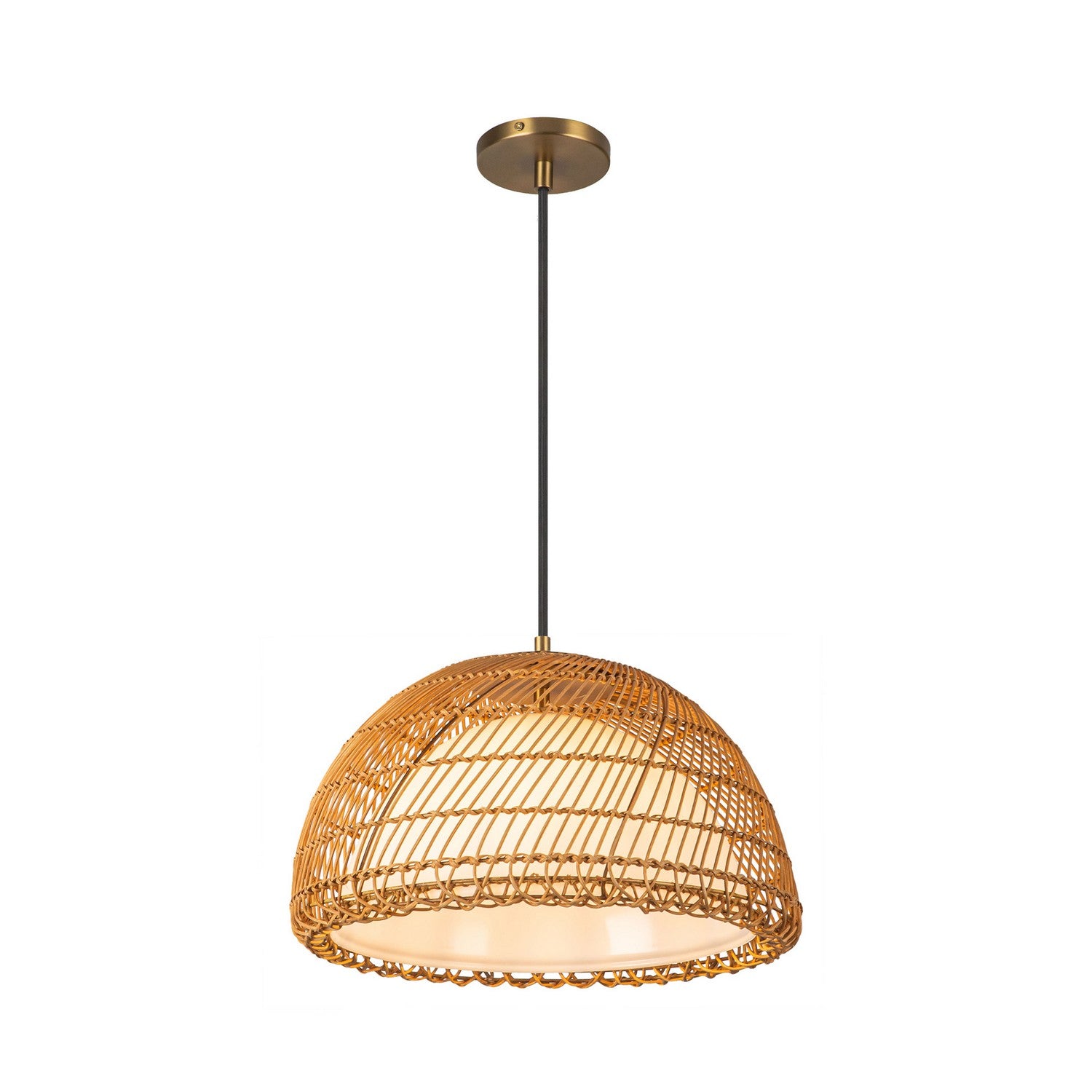 Alora - PD631416BGOP - One Light Pendant - Bondi - Brushed Gold/Opal Glass