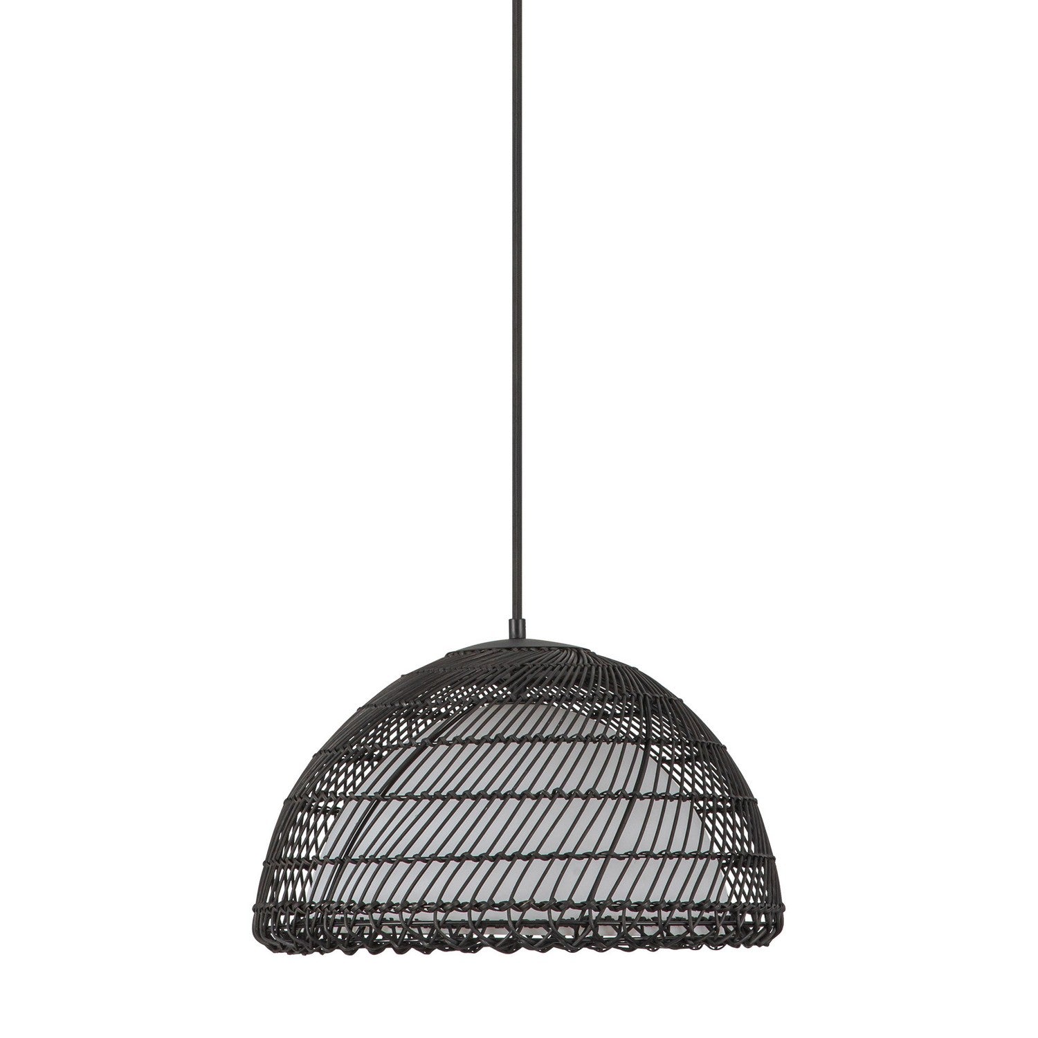 Alora - PD631416MBOP - One Light Pendant - Bondi - Matte Black/Opal Glass