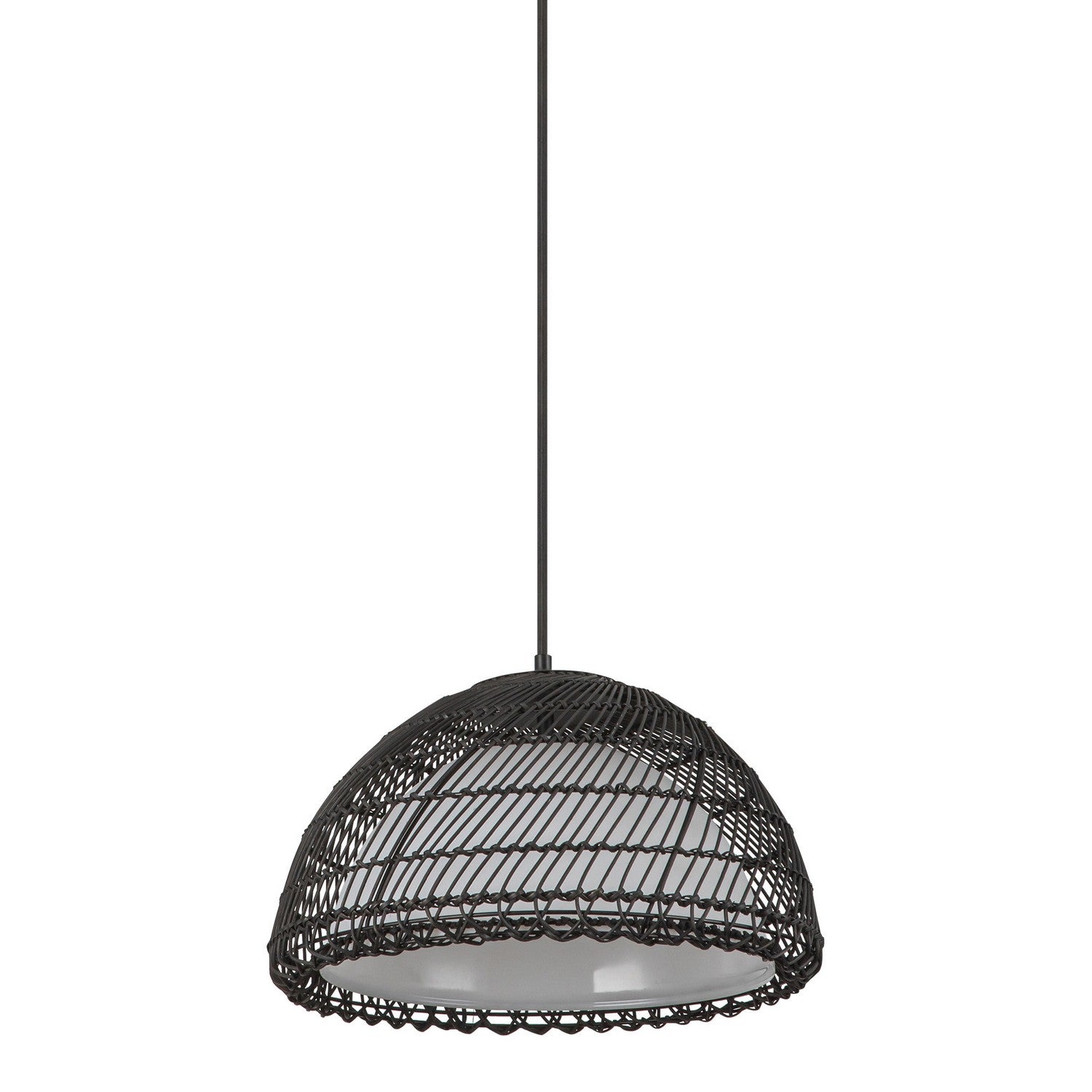 Alora - PD631416MBOP - One Light Pendant - Bondi - Matte Black/Opal Glass