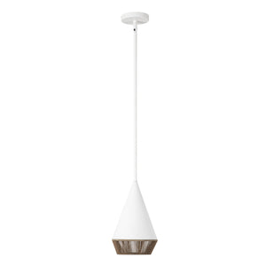 Alora - PD633107WHBR - One Light Pendant - Daphne - White/Brown Cotton Rope