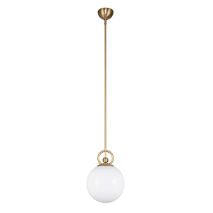 Alora - PD407910BGGO - One Light Pendant - Fiore - Brushed Gold/Glossy Opal Glass