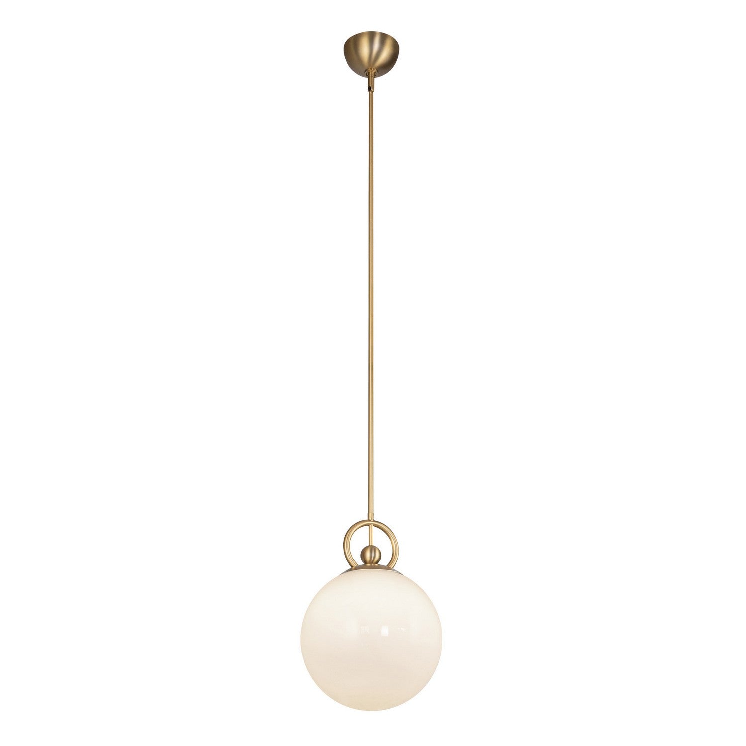 Alora - PD407910BGGO - One Light Pendant - Fiore - Brushed Gold/Glossy Opal Glass