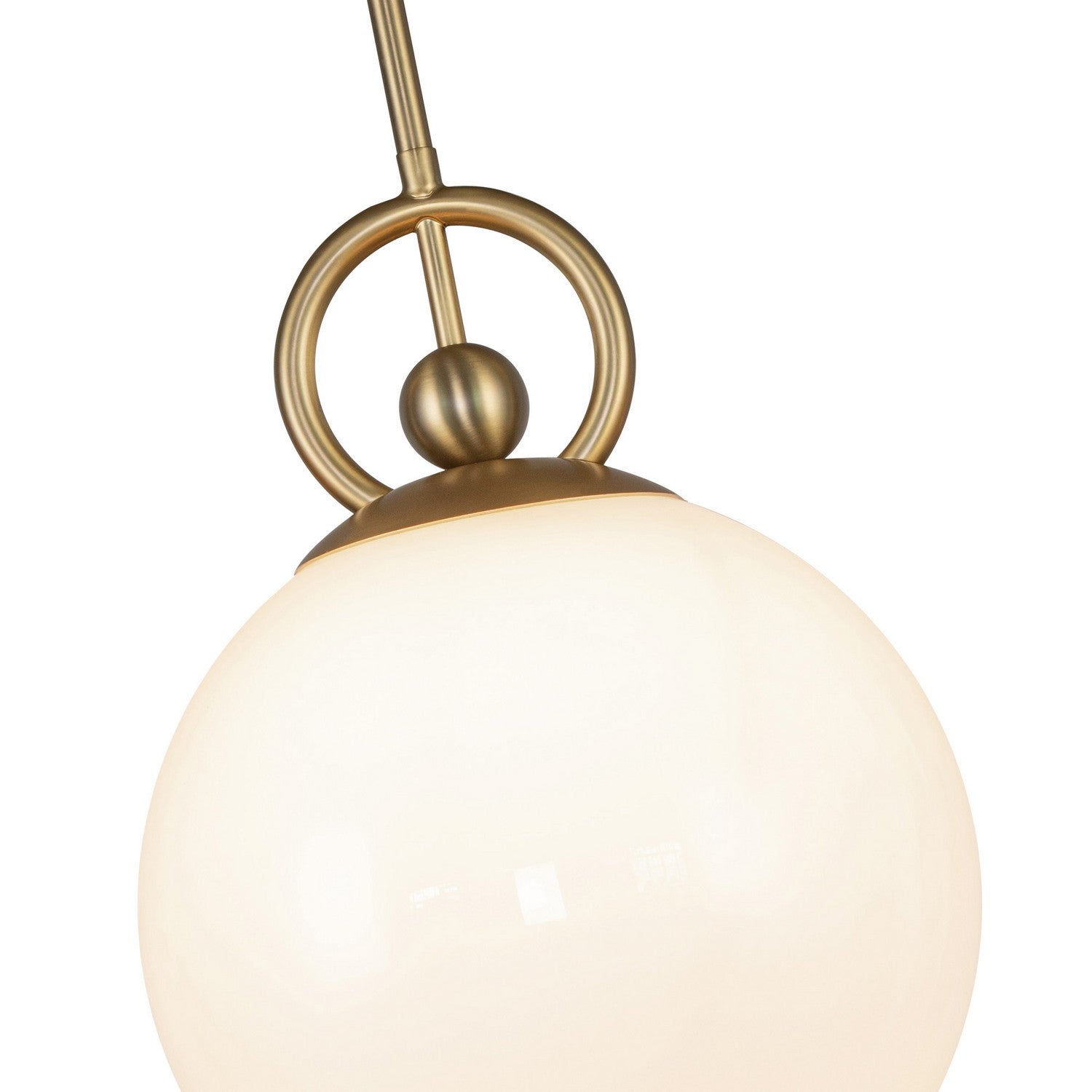 Alora - PD407910BGGO - One Light Pendant - Fiore - Brushed Gold/Glossy Opal Glass