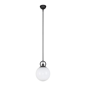 Alora - PD407910MBGO - One Light Pendant - Fiore - Matte Black/Glossy Opal Glass