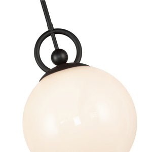 Alora - PD407910MBGO - One Light Pendant - Fiore - Matte Black/Glossy Opal Glass