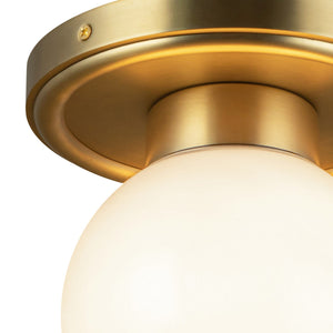 Alora - SF407306BGGO - One Light Semi-Flush Mount - Fiore - Brushed Gold/Glossy Opal Glass