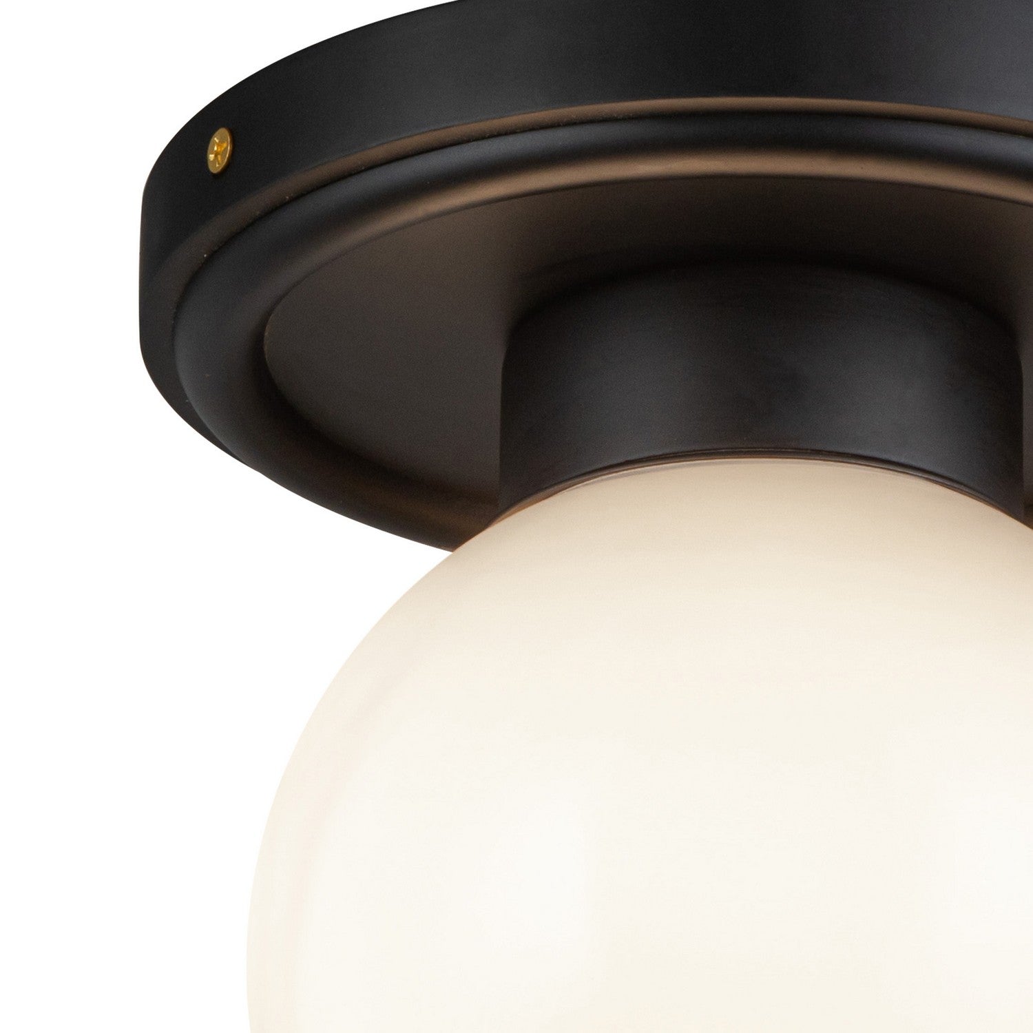 Alora - SF407306MBGO - One Light Semi-Flush Mount - Fiore - Matte Black/Glossy Opal Glass