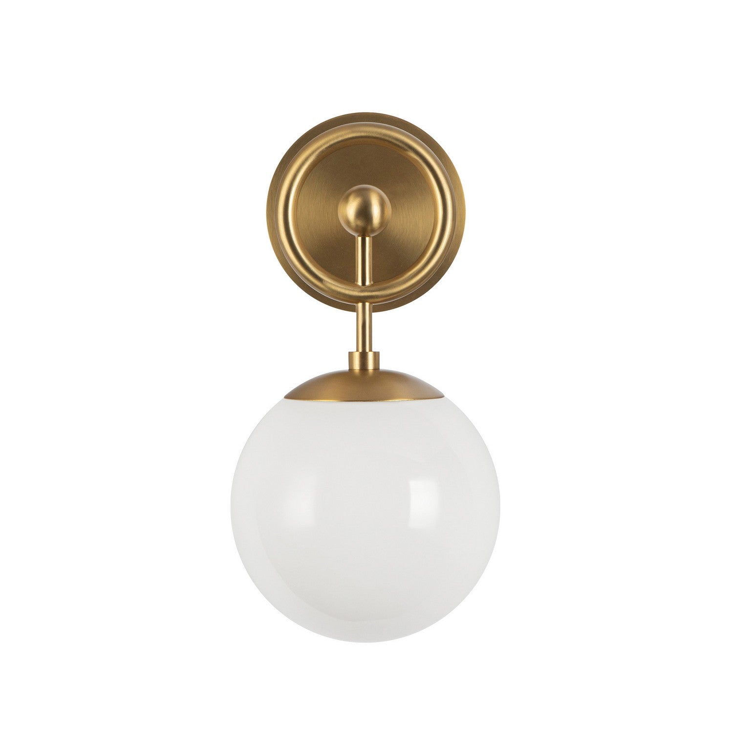 Alora - WV407306BGGO - One Light Wall Vanity - Fiore - Brushed Gold/Glossy Opal Glass