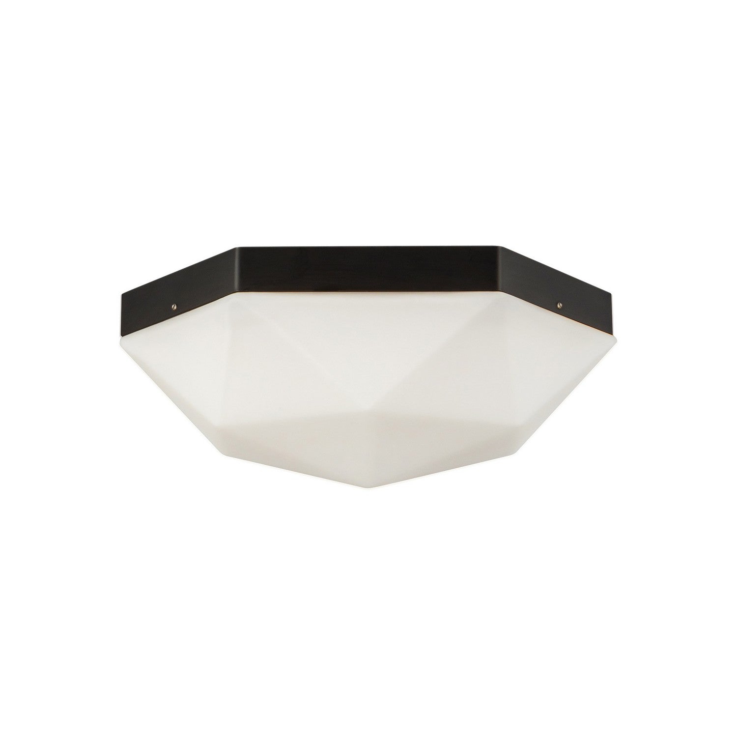 Alora - FM424512MBOP - Two Light Flush Mount - Krysta - Matte Black/Opal Glass