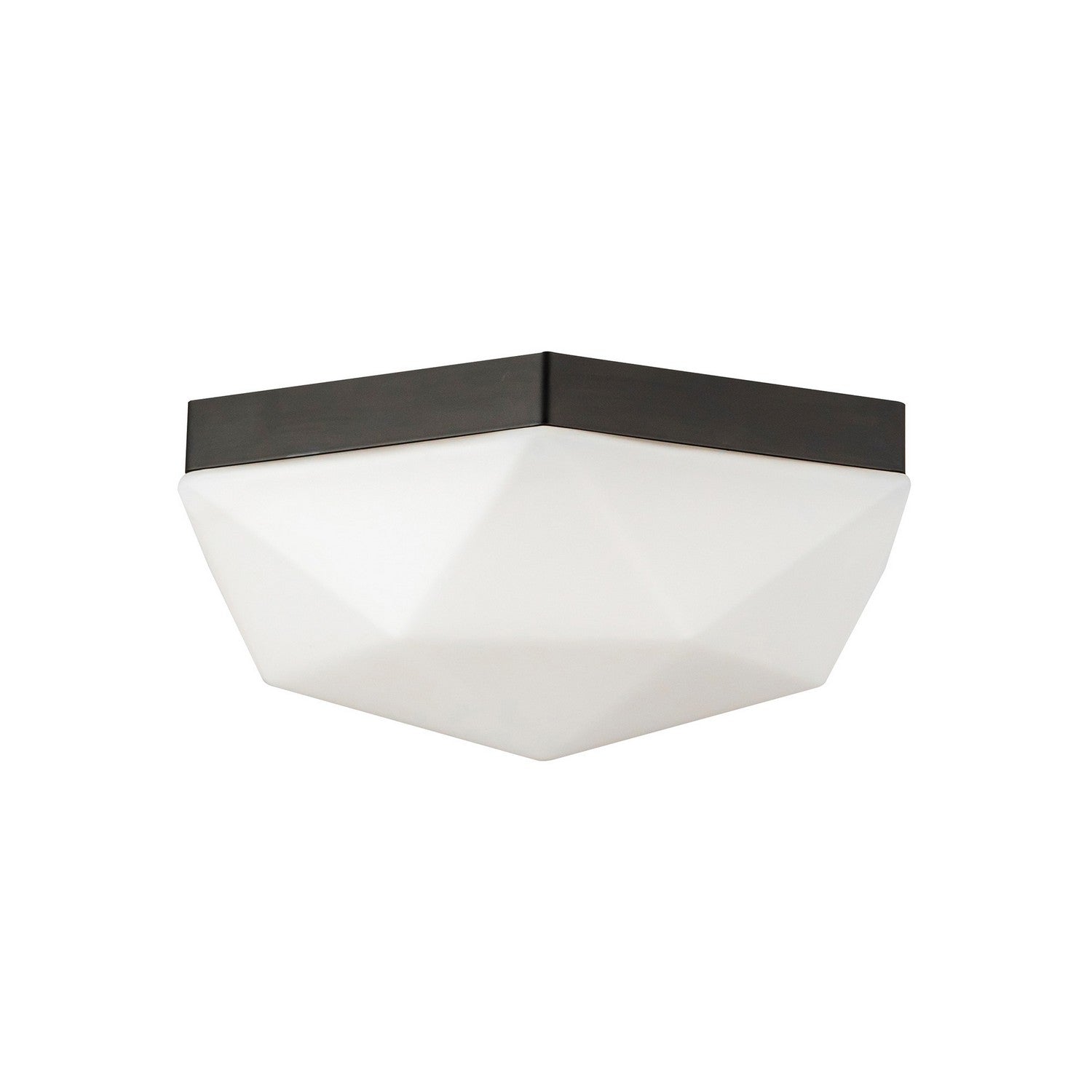 Alora - FM424512MBOP - Two Light Flush Mount - Krysta - Matte Black/Opal Glass