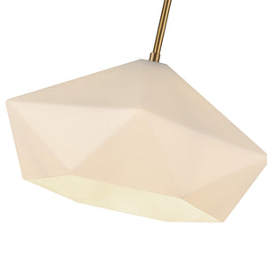 Alora - PD424514BGOP - One Light Pendant - Krysta - Brushed Gold/Opal Glass