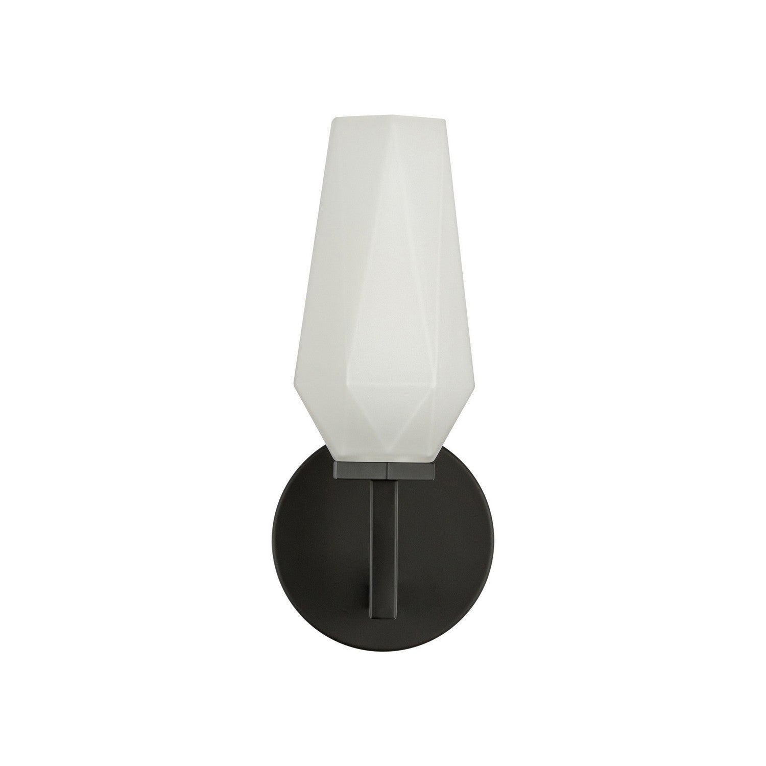 Alora - WV424110MBOP - One Light Wall Vanity - Krysta - Matte Black/Opal Glass