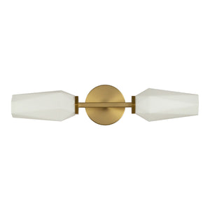 Alora - WV424720BGOP - Two Light Wall Vanity - Krysta - Brushed Gold/Opal Glass