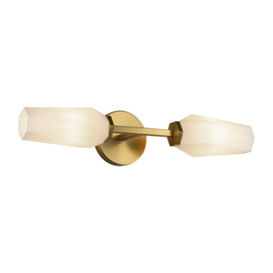 Alora - WV424720BGOP - Two Light Wall Vanity - Krysta - Brushed Gold/Opal Glass