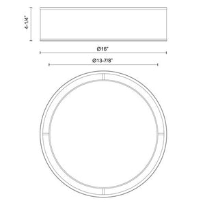 Alora - FM479016RB-5CCT - LED Flush Mount - Lyla - Rattan