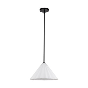 Alora - PD451814MBOP - One Light Pendant - Serena - Matte Black/Opal Glass