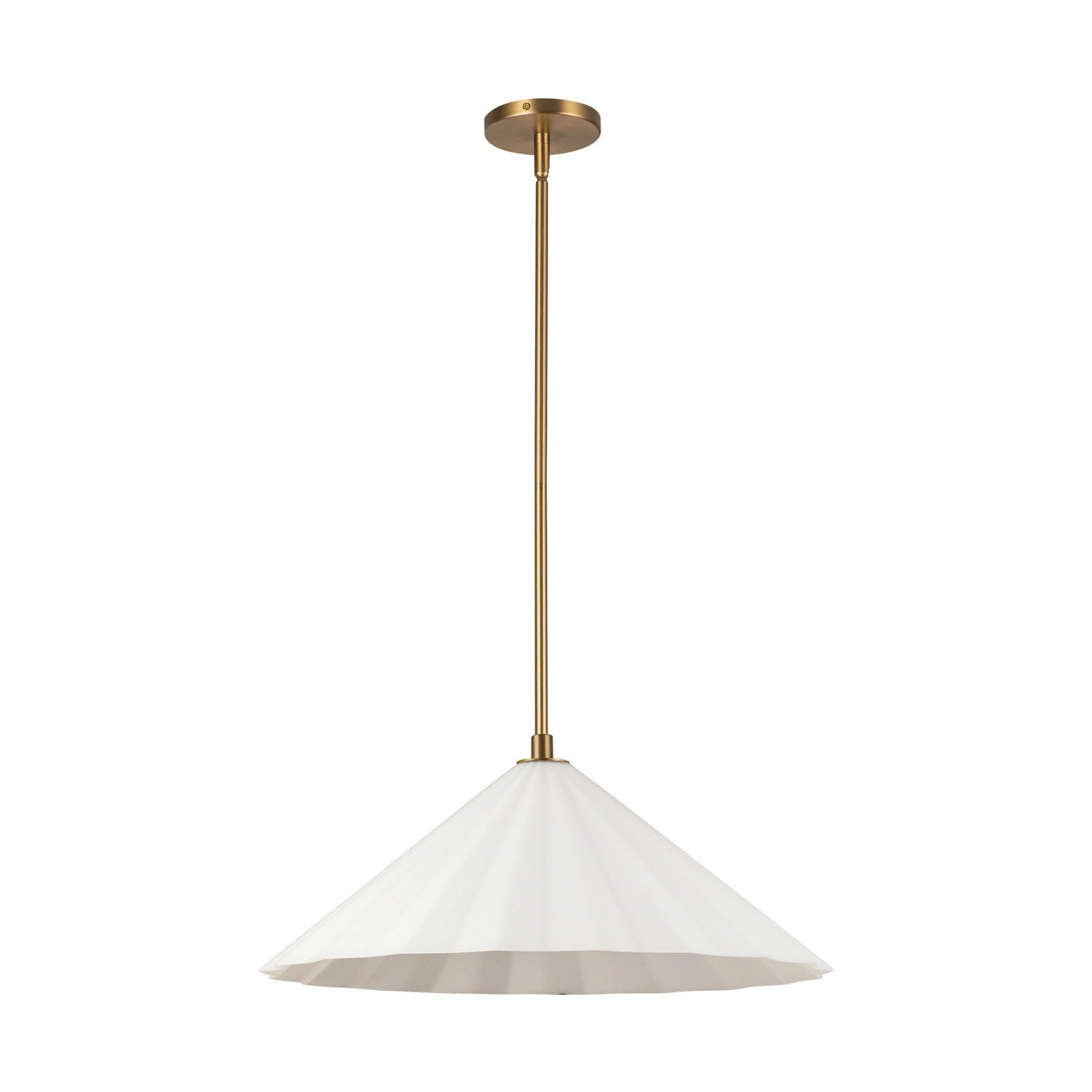 Alora - PD451820AGOP - One Light Pendant - Serena - Aged Brass/Opal Glass