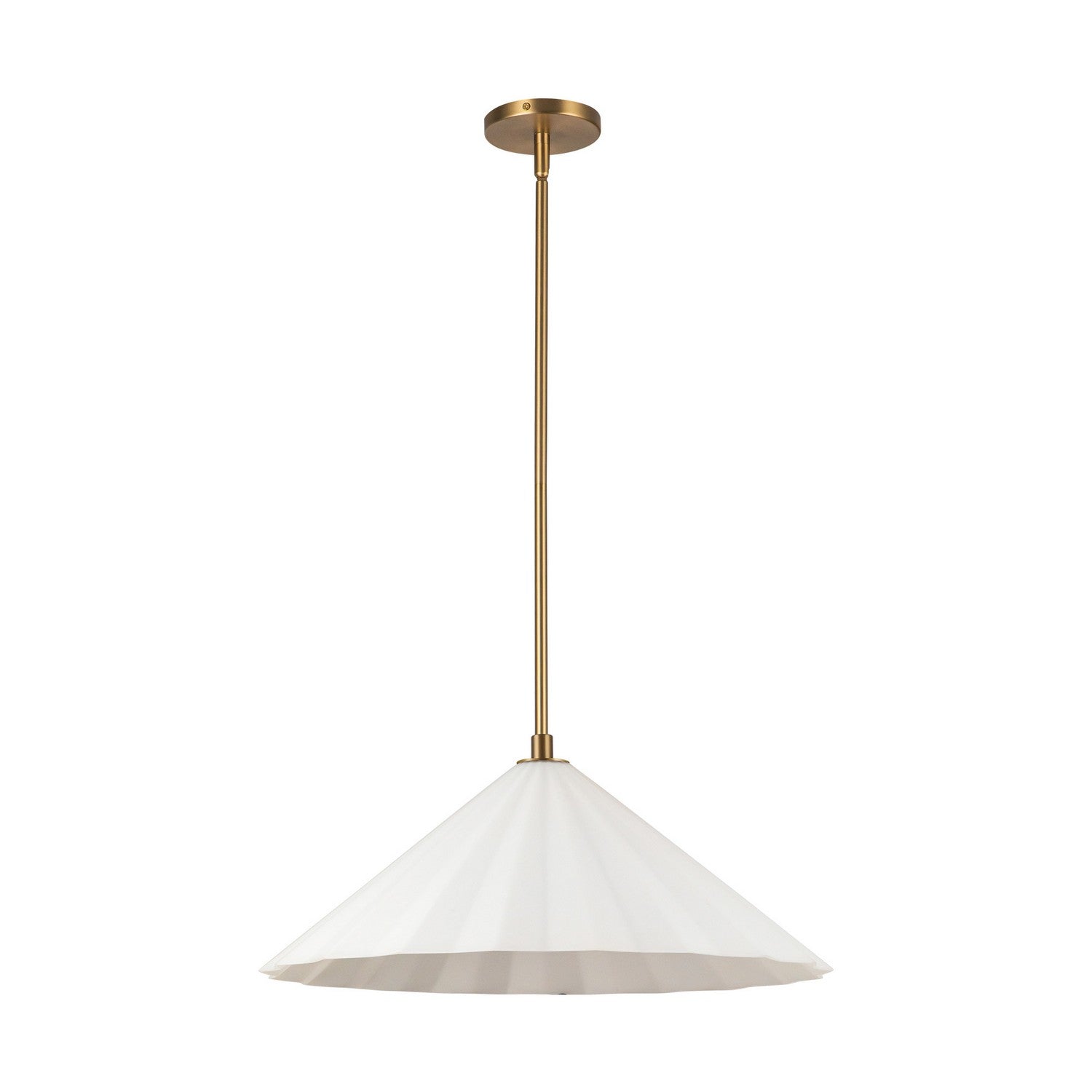 Alora - PD451820AGOP - One Light Pendant - Serena - Aged Gold/Opal Glass