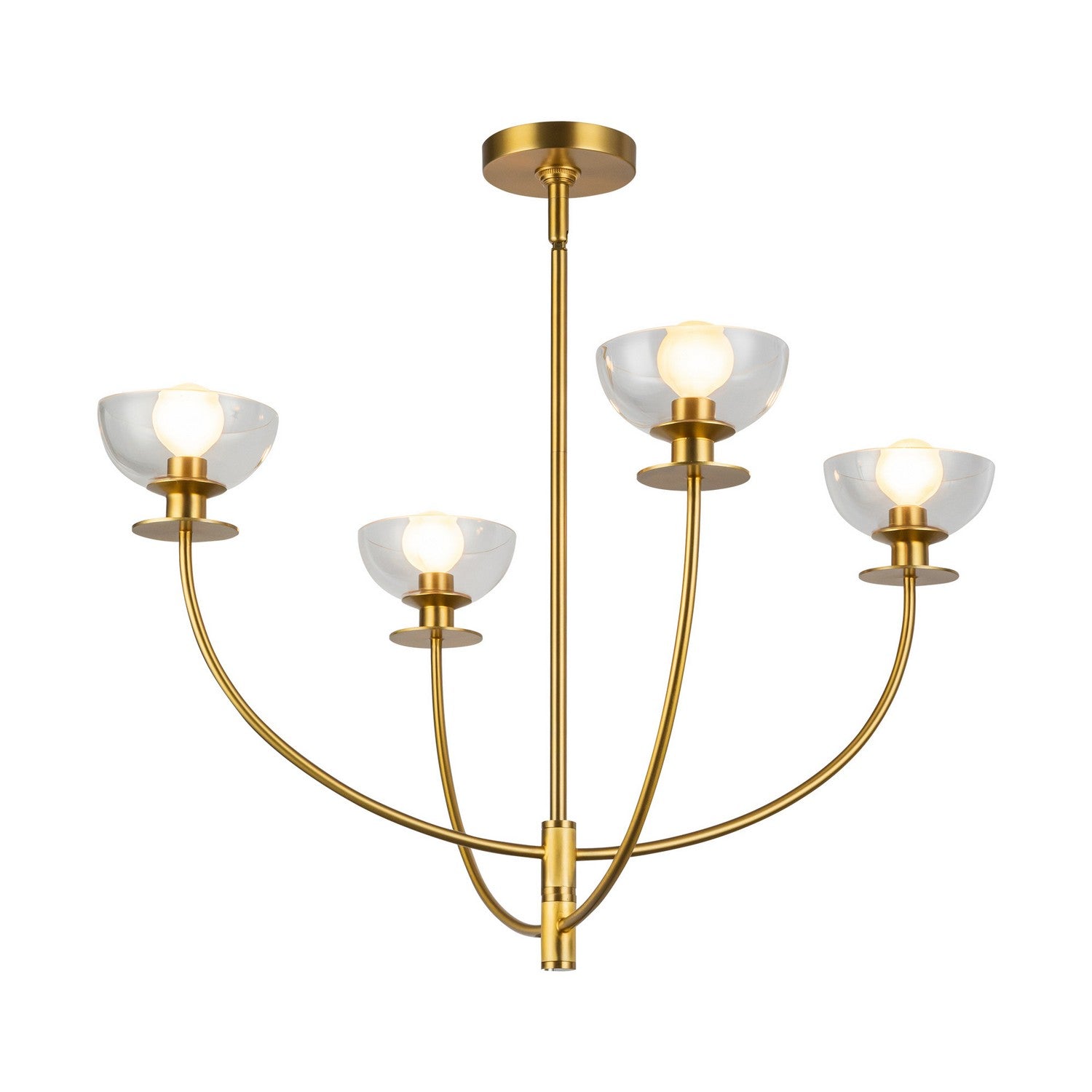 Alora - CH515226BGCL - Four Light Chandelier - Sylvia - Brushed Gold/Clear Glass