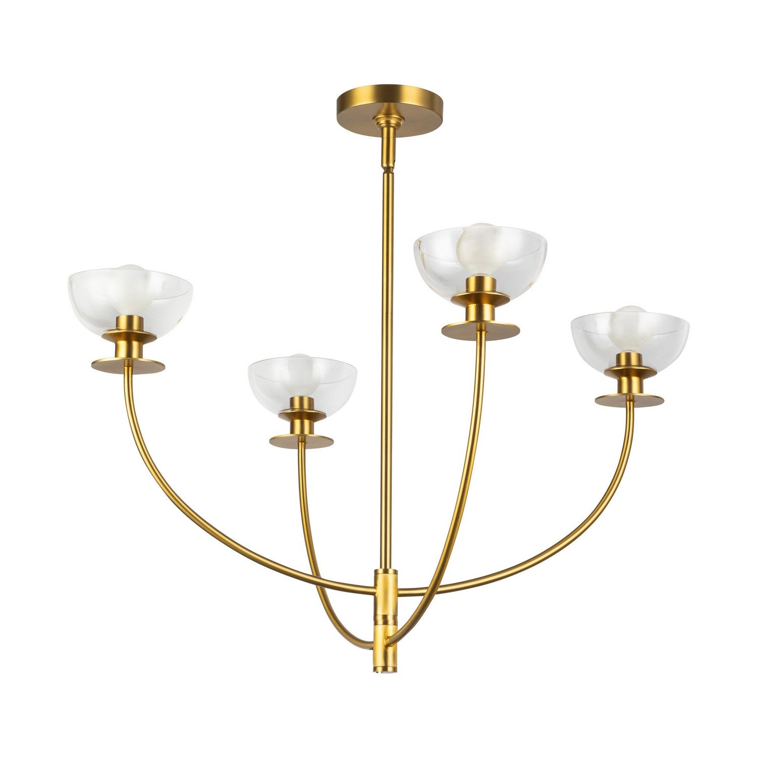 Alora - CH515226BGCL - Four Light Chandelier - Sylvia - Brushed Gold/Clear Glass