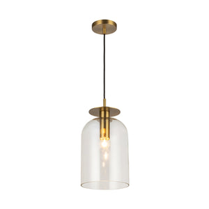 Alora - PD515408BGCL - One Light Pendant - Sylvia - Brushed Gold/Clear Glass