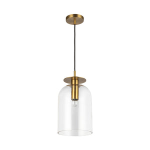 Alora - PD515408BGCL - One Light Pendant - Sylvia - Brushed Gold/Clear Glass