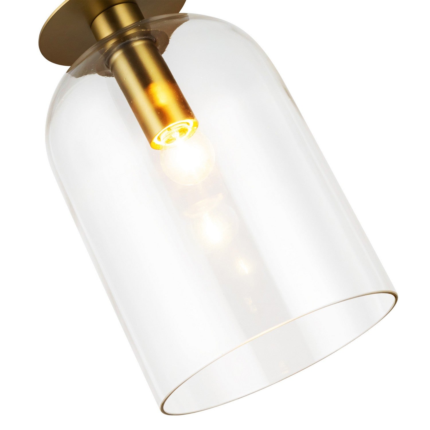 Alora - PD515408BGCL - One Light Pendant - Sylvia - Brushed Gold/Clear Glass