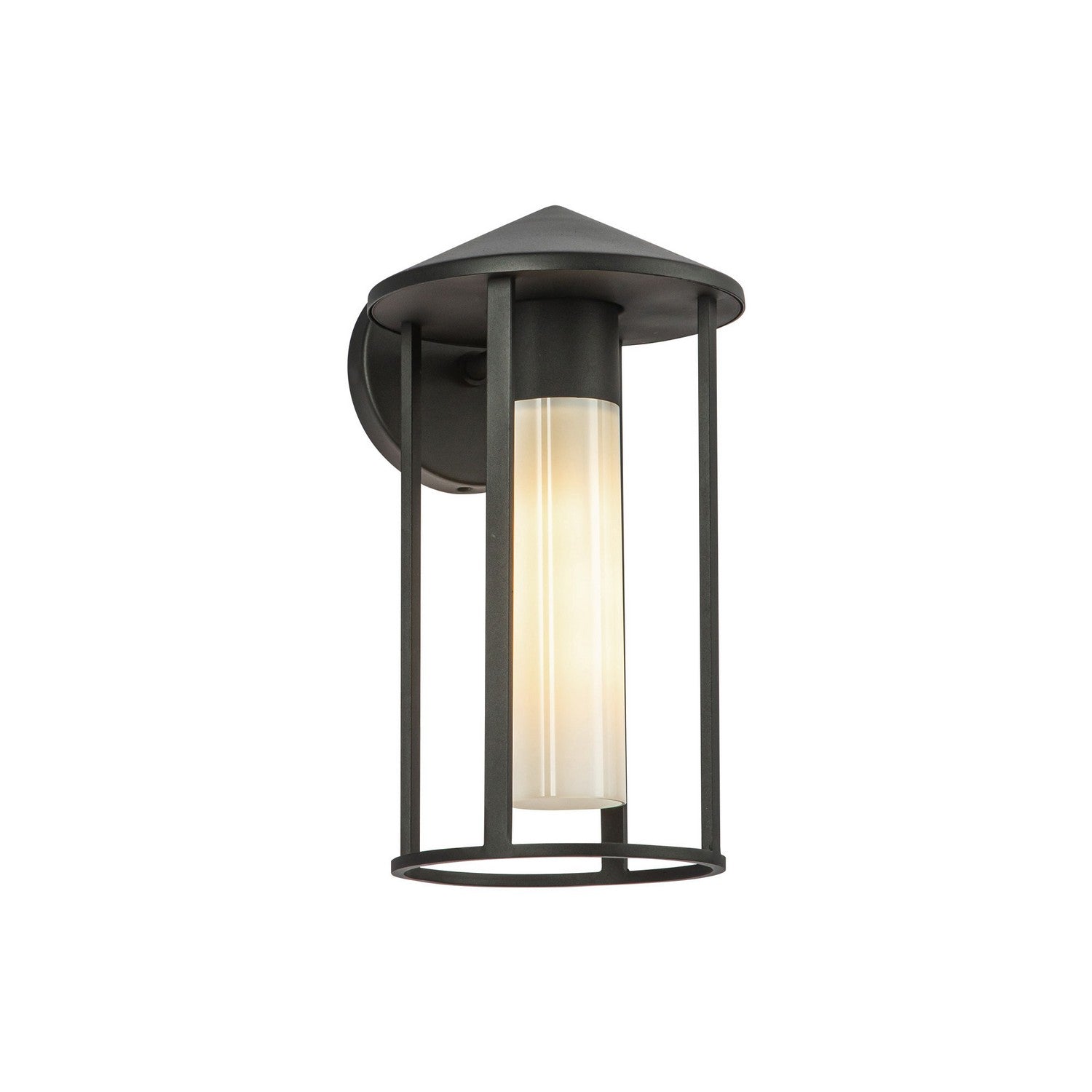 Alora - EW526312BKGO - One Light Exterior Wall Mount - Tenko - Black/Glossy Opal Glass