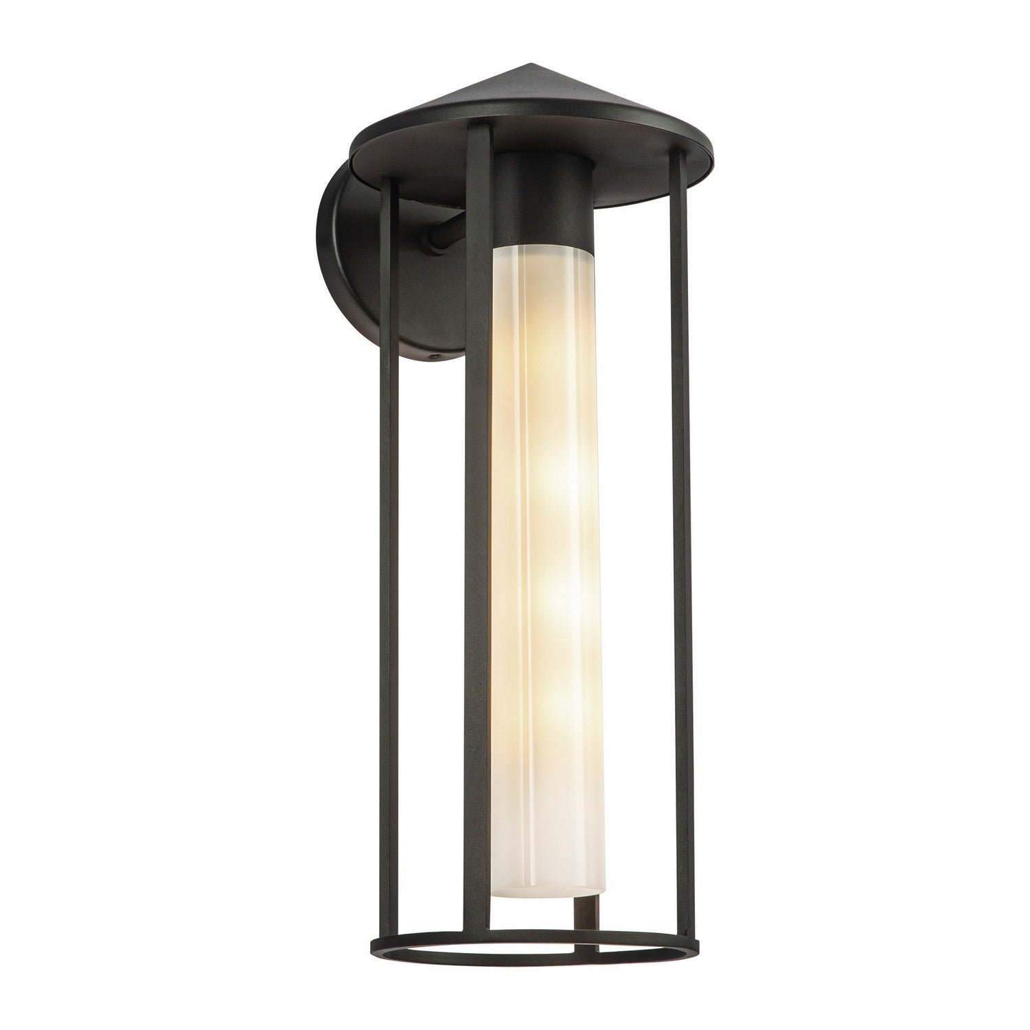 Alora - EW526318BKGO - One Light Exterior Wall Mount - Tenko - Black/Glossy Opal Glass