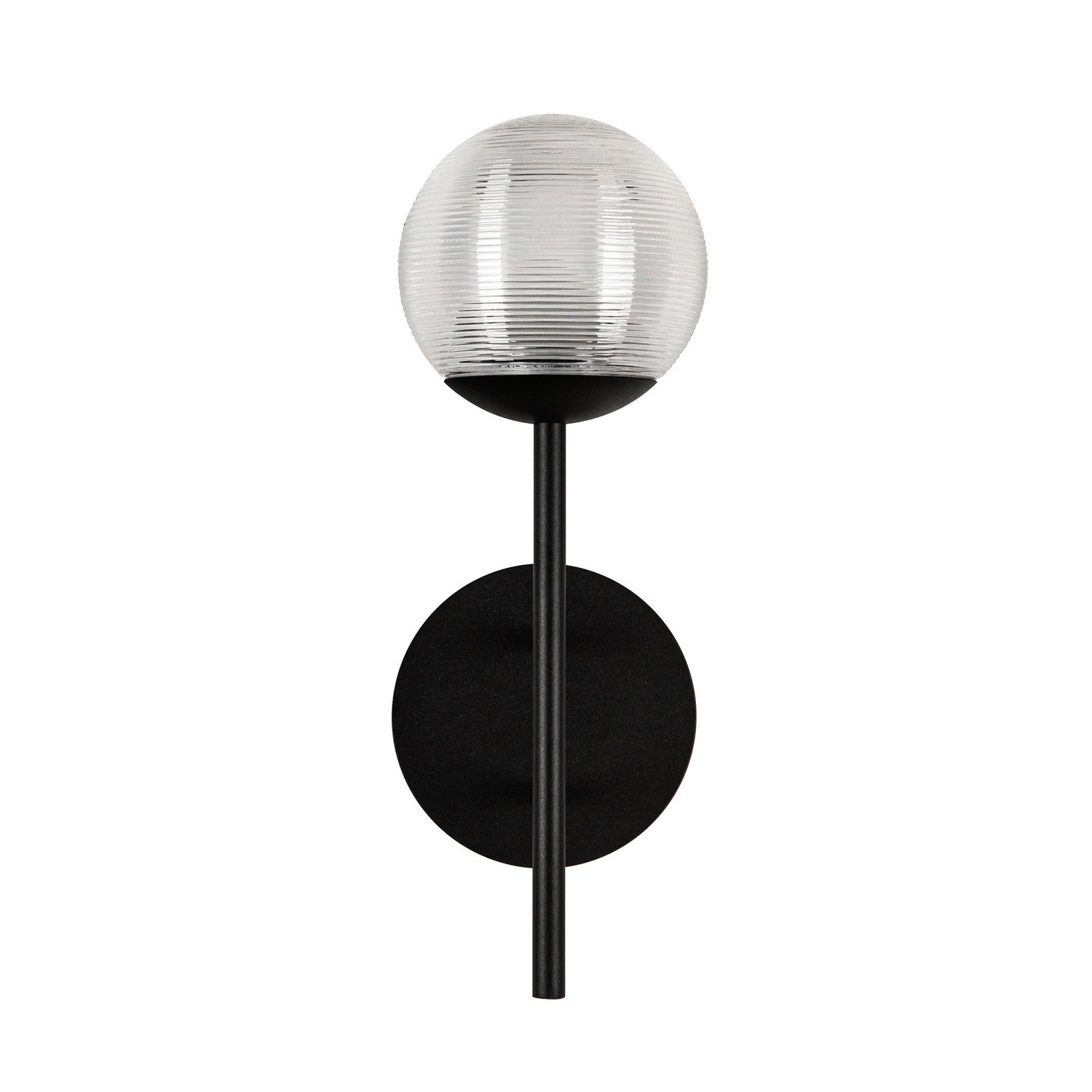 Kuzco Lighting - EW78513-BK/CR - LED Exterior Wall Mount - Claremont - Black/Clear Ribbed Glass