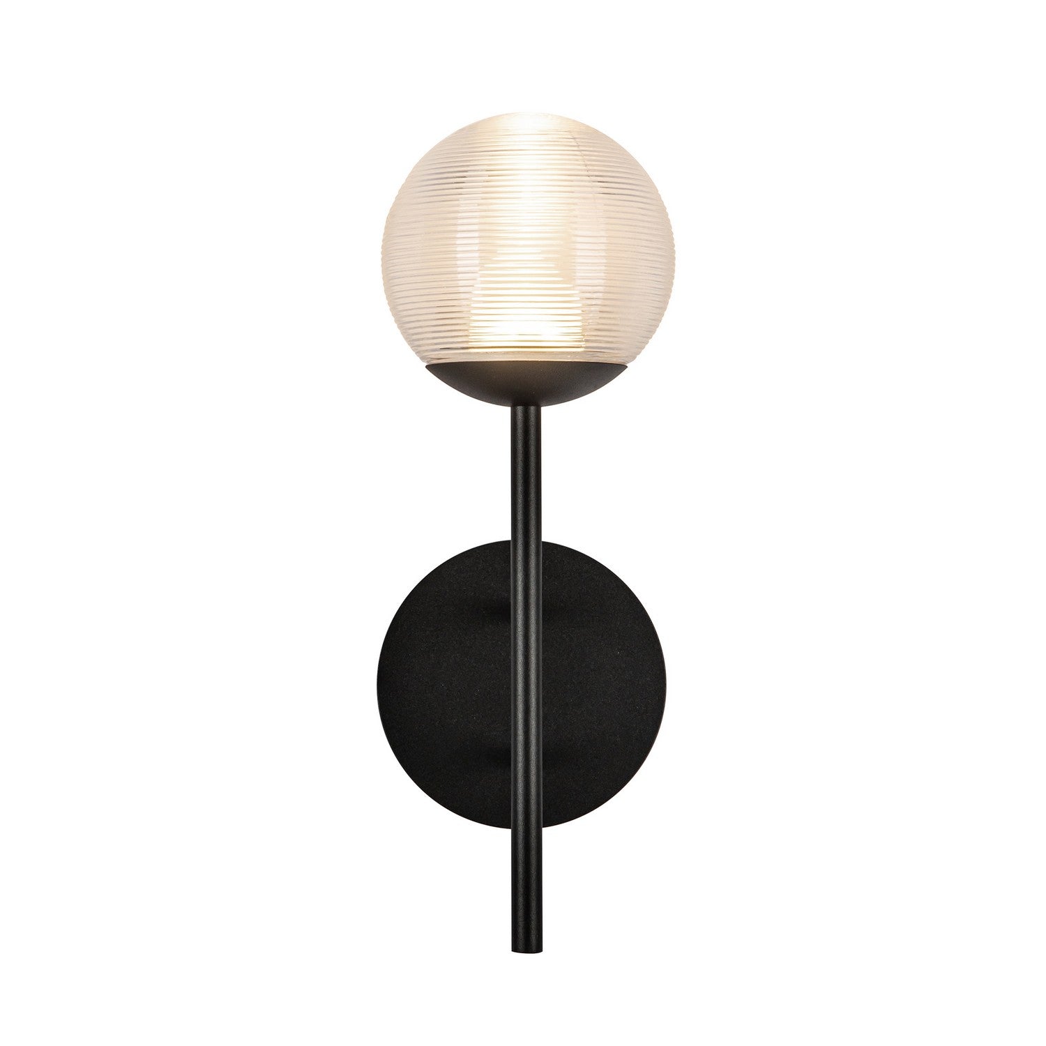 Kuzco Lighting - EW78513-BK/CR - LED Exterior Wall Mount - Claremont - Black/Clear Ribbed Glass