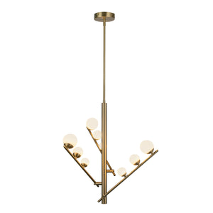 Kuzco Lighting - CH55524-BG/OP - LED Chandelier - Juniper - Brushed Gold/Opal Glass