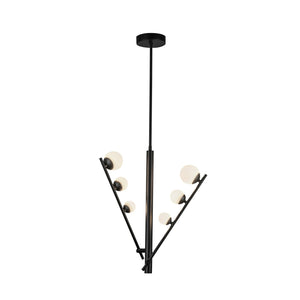 Kuzco Lighting - PD55520-BK/OP - LED Pendant - Juniper - Black/Opal Glass