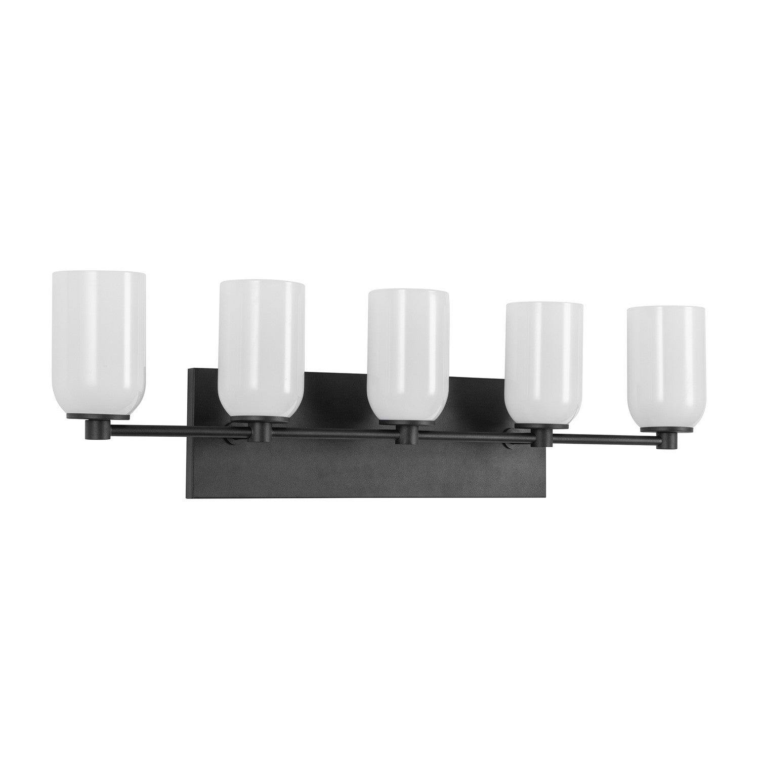 Kuzco Lighting - VL57732-BK/GO - Five Light Vanity - Nola - Black/Glossy Opal Glass