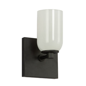 Kuzco Lighting - WS57704-BK/GO - One Light Wall Sconce - Nola - Black/Glossy Opal Glass