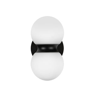 Kuzco Lighting - EW77209-BK/OP - LED Exterior Wall Mount - Peri - Black/Opal Glass