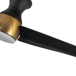 Kuzco Lighting - HF91954-BG/MB - 54"Hugger Fan - Thalia - Brushed Gold/Matte Black