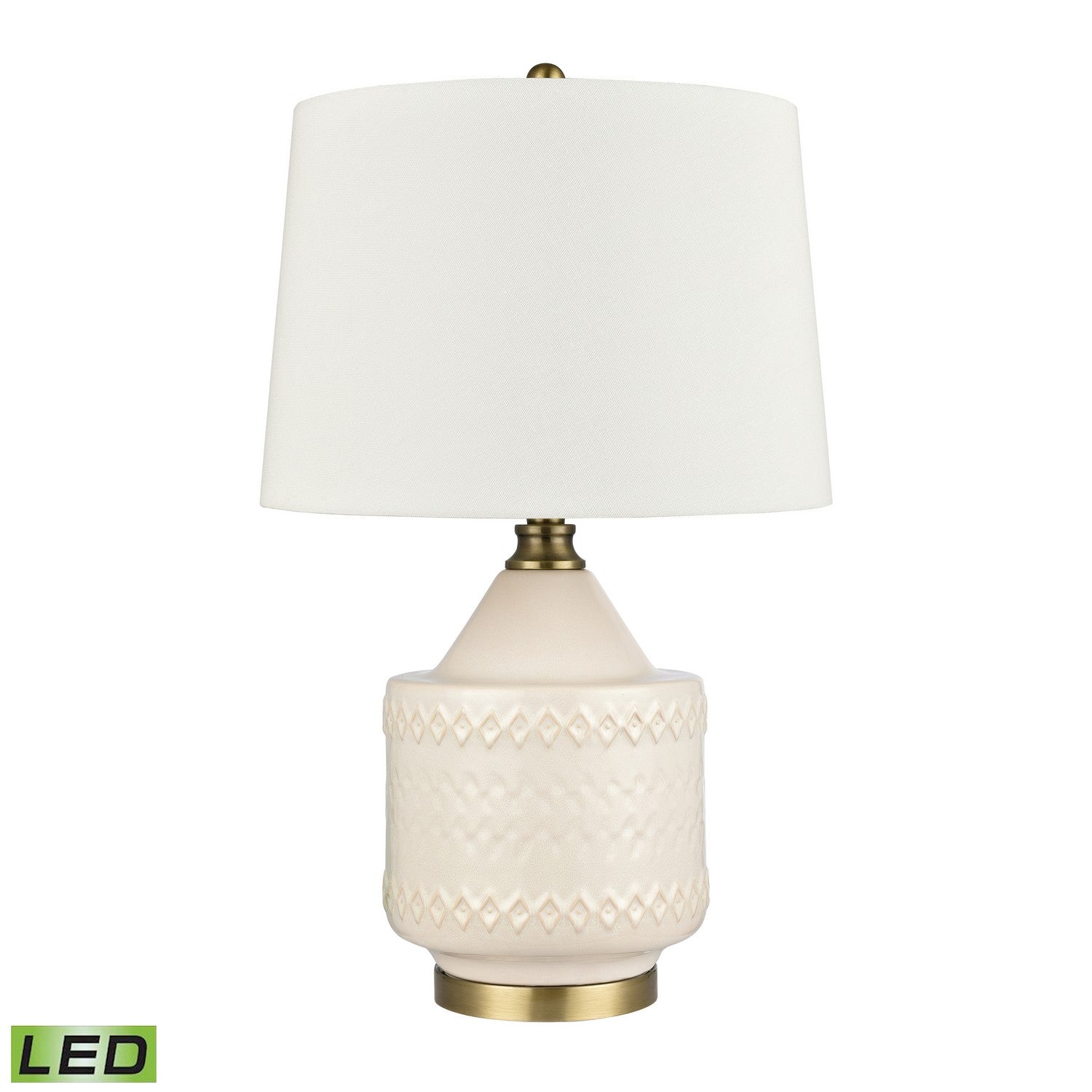 ELK Home - S0019-9488-LED - LED Table Lamp - Buckley - White Glazed