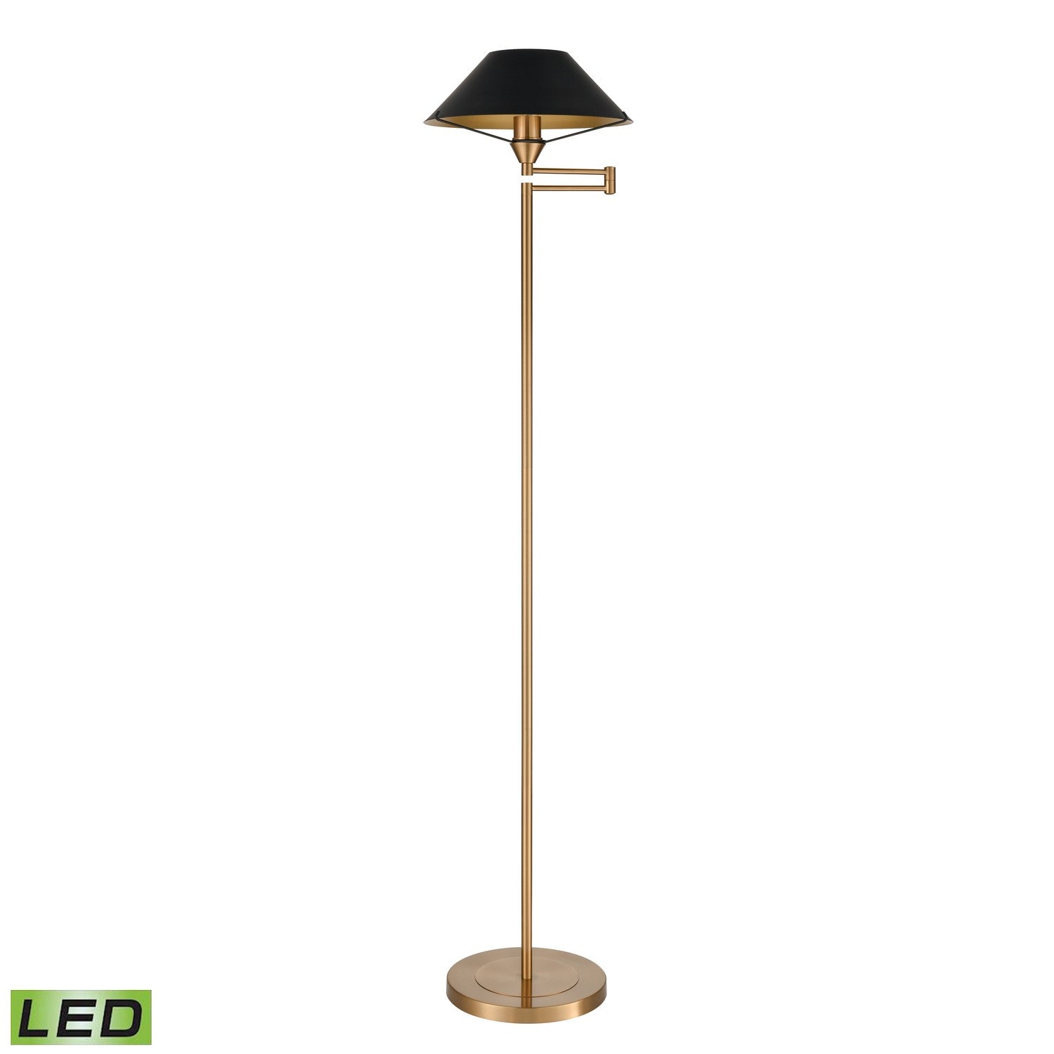 ELK Home - S0019-9605-LED - LED Floor Lamp - Arcadia - Aged Brass