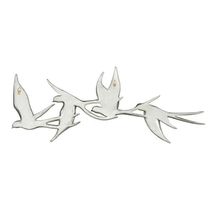 ELK Home - S0036-12027 - Wall Art - Flock - German Silver