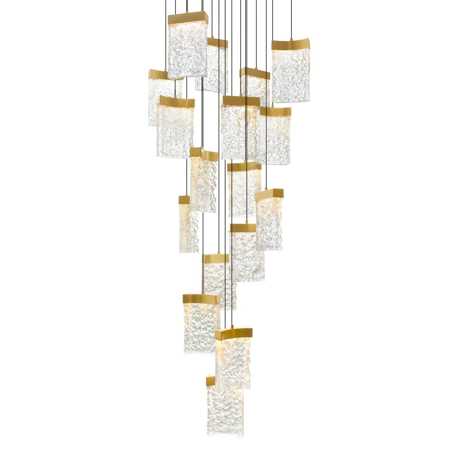 CWI Lighting - 1587P24-17-624 - LED Chandelier - Lava - Brass